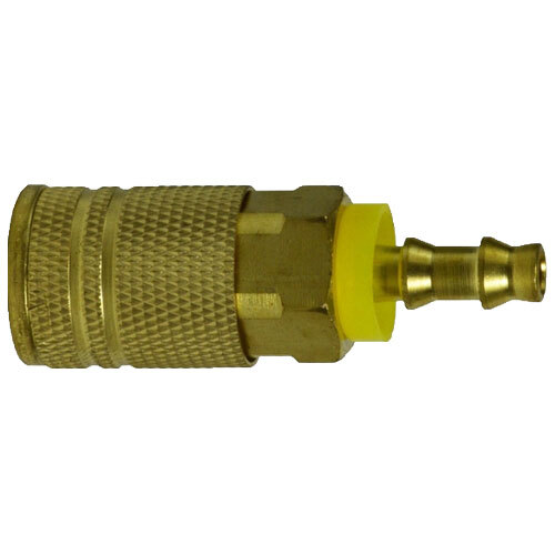 28565 1/4 X 1/4 BRASS PNEUMATIC INDUSTRIAL INTERCHANGE PUSH-ON HOSE COUPLER