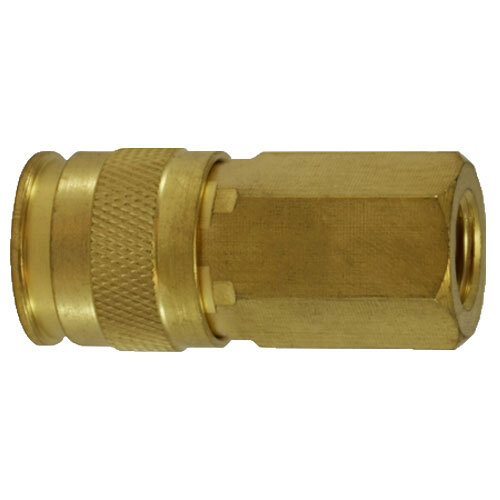 28560 1/4 X 1/4 BRASS PNEUMATIC UNIVERSAL SERIES FEMALE COUPLER