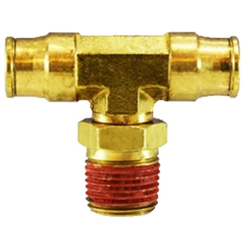 20107 3/8 X 1/4 BRASS PUSH-IN SWIVEL MALE BRANCH TEE