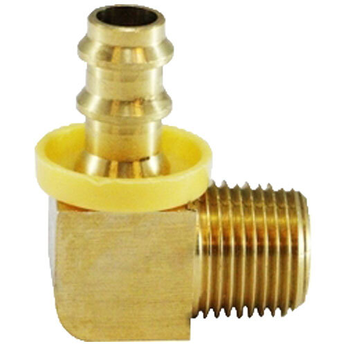 30382 1/2 X 3/8 BRASS PUSH-ON HOSE BARB 90 DEGREE MALE ELBOW