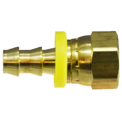 30340 1/4 X 1/8 BRASS PUSH-ON HOSE BARB FEMALE BALLSEAT SWIVEL