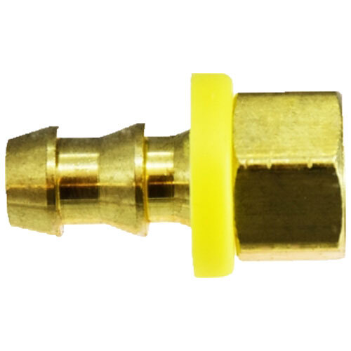 30310 1/4 X 3/16 BRASS PUSH-ON HOSE BARB INVERTED FLARE FEMALE ADAPTER