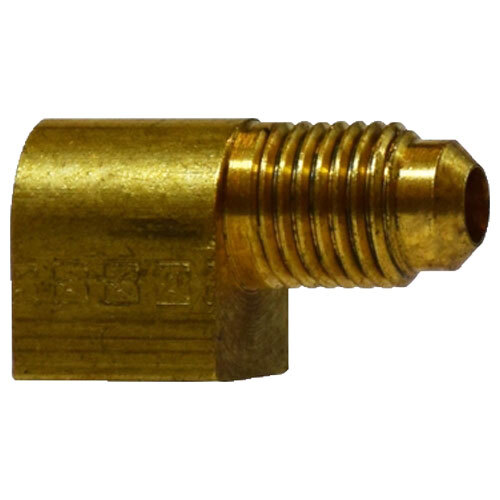 10324B 1/2 X 3/8 BRASS SAE 45 DEGREE FLARE 90 DEGREE BARSTOCK FEMALE ELBOW