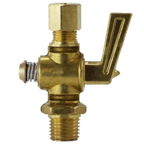 46130 1/4 X 1/8 BRASS SHUT OFF COCK COMPRESSION X MALE PIPE