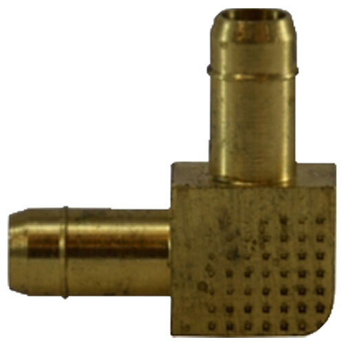 21097 3/8 BRASS SINGLE BARBED 90 DEGREE UNION ELBOW FOR PLASTIC TUBING