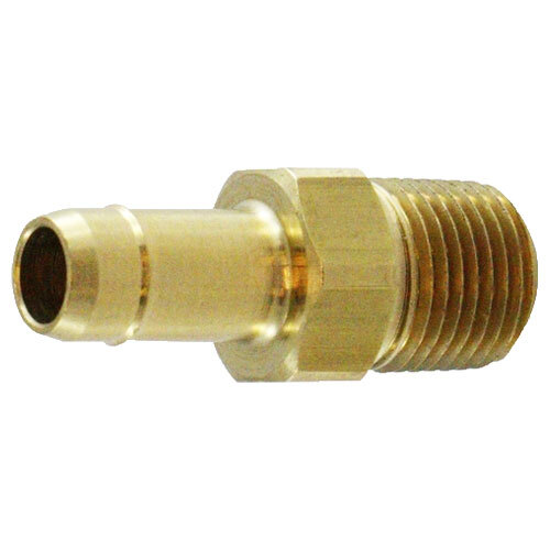 21027 3/8 X 1/8 BRASS SINGLE BARBED MALE ADAPTER FOR PLASTIC TUBING