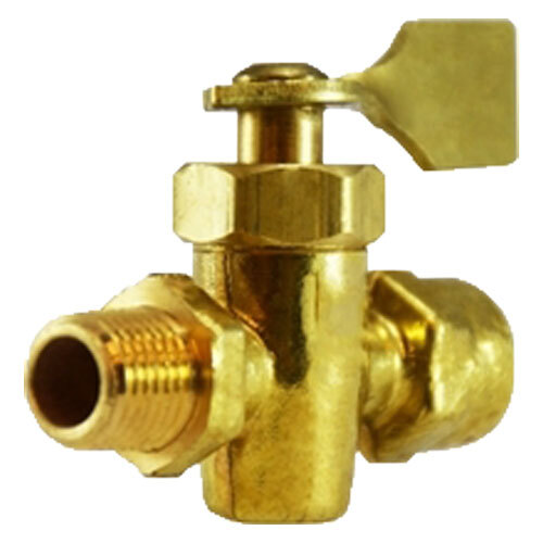 46400M 1/8 X 1/8 BRASS SOLID BOTTOM FUEL VALVE MALE PIPE X FEMALE PIPE