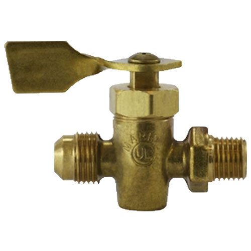 46429M 1/4 X 3/8 BRASS SOLID BOTTOM FUEL VALVE MALE PIPE X FLARE