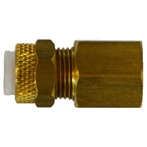 20258 3/16 X 1/4 BRASS FLARELESS POLY-FLO FEMALE ADAPTER