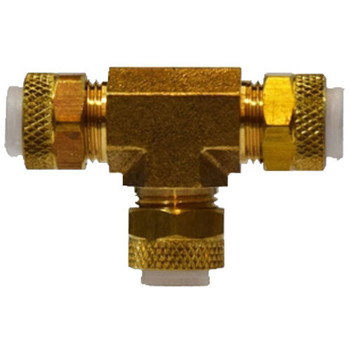 20252 3/8 BRASS FLARELESS POLY-FLO UNION TEE