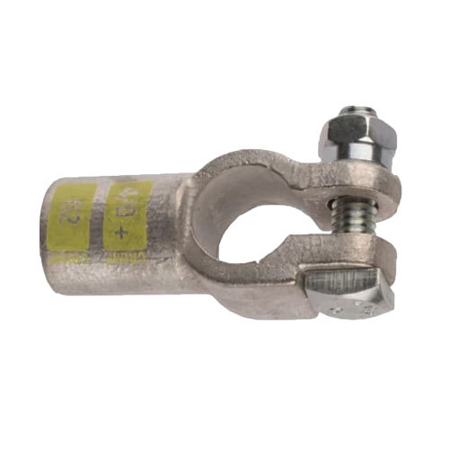 C2115T 4/0 AWG TIN COATED COPPER BATTERY TERMINAL STRAIGHT CLAMP NEGATIVE YELLOW COLOR CODE