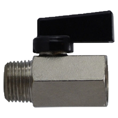 46931 1/4 CHROME PLATED FORGED BRASS MINIATURE BALL VALVE FLAG HANDLE MALE X FEMALE 450 PSI