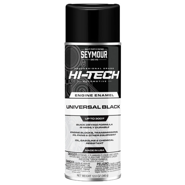 EN-42 UNIVERSAL GM BLACK HI-TECH ENGINE ENAMEL SPRAY PAINT 16OZ CAN 12 OZ FILL