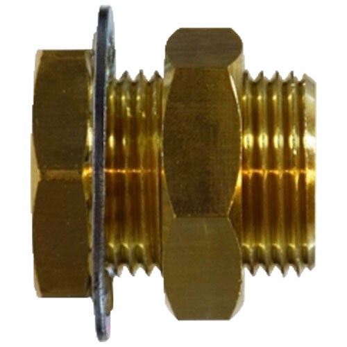 28315 1/4 FIP X FIP BRASS BULKHEAD FITTING 3/4-16 UNS MALE STRAIGHT 1 1/2 LENGTH LARGER MOUNTING NUT