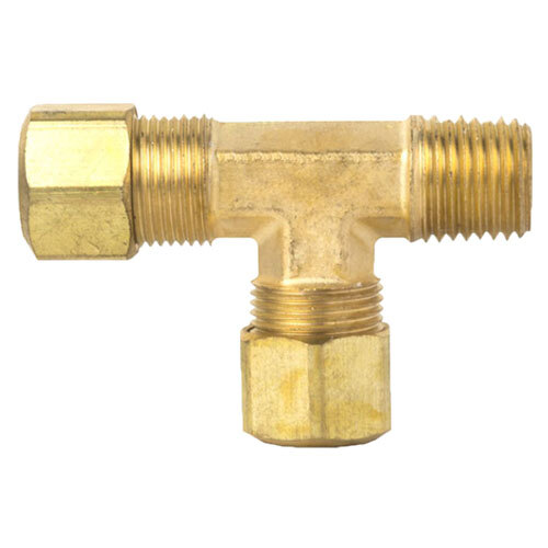 700071-0504 5/16 X 1/4 LEAD-FREE BRASS COMPRESSION MALE RUN TEE