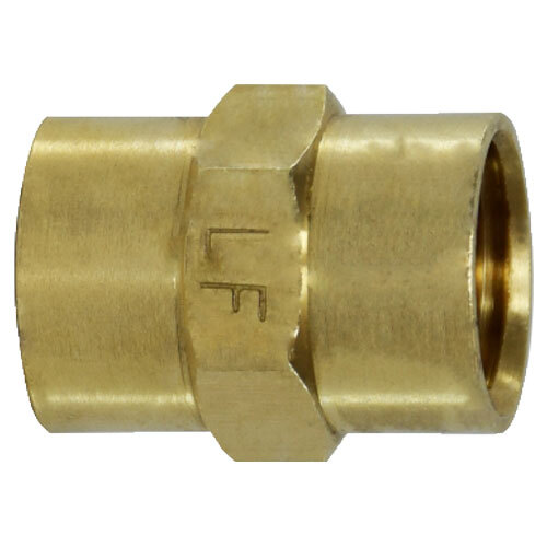 706103-06 3/8 LEAD-FREE BRASS PIPE HEX COUPLING