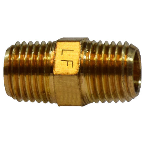 706122-04 1/4 LEAD-FREE BRASS PIPE HEX NIPPLE