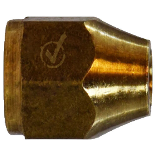 704014-03 3/16 LEAD-FREE BRASS SAE 45 DEGREE FLARE SHORT ROD NUT