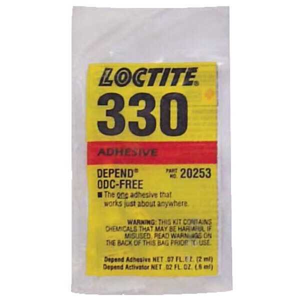 LOCTITE 1691394 330 YELLOW ACRYLIC NO-MIX ADHESIVE KIT 3 MIL PACKET