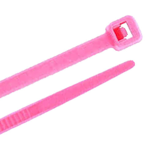 CCTN-081-FPKC 8 NEON PINK NYLON 50LB STANDARD CABLE TIE 100 PACK