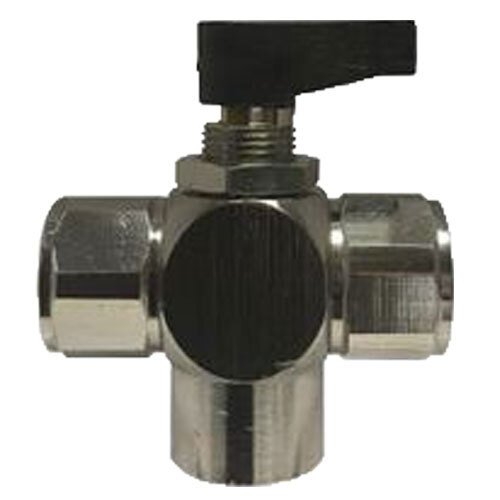 46680 1/8 NICKEL PLATED BRASS FIP X FIP X FIP 3-WAY CLOSED CENTER BALL VALVE