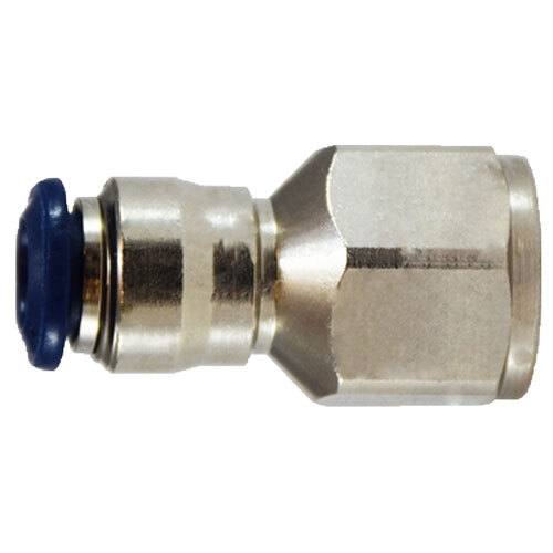 20035N 1/4 X 1/4 NICKEL PLATED BRASS PUSH-IN FEMALE ADAPTER