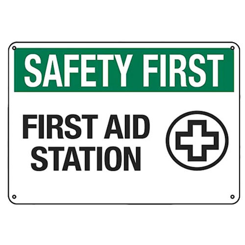 S-18791P "FIRST AID STATION" SIGN - PLASTIC