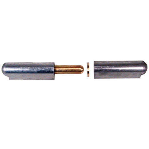 HINGE S WELD-ON 80MM BP W140-01, 0.51 STEEL BODY, 0.31 FIXED BRASS PIN, BRASS BUSHING