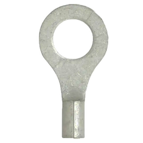 10619 6 AWG UNINSULATED BRAZED SEAM RING CONNECTOR WITH 1/2 STUD