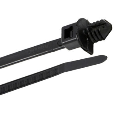 7113A 7 UV BLACK NYLON  50LB FIR TREE STANDARD CABLE TIE 100 PACK