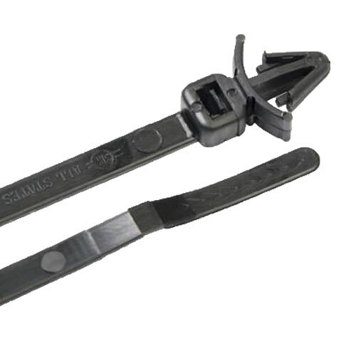 PMBCT 8 UV BLACK PUSH MOUNT CABLE TIE 100 PACK