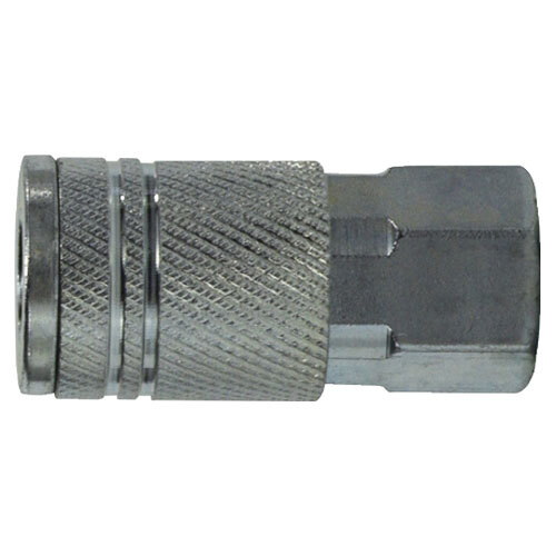 98810 3/8 X 1/4 ZINC FINISH STEEL PNEUMATIC INDUSTRIAL INTERCHANGE FEMALE COUPLER