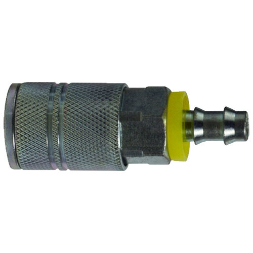 28565S 1/4 X 1/4 ZINC FINISH STEEL PNEUMATIC INDUSTRIAL INTERCHANGE PUSH-ON HOSE COUPLER