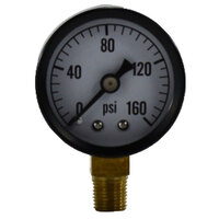 1 1/2 FACE PNEUMATIC STANDARD DRY GAUGE STEEL CASE 1/8 NPT LOWER MOUNT 0-15 PSI