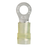 12-10 AWG NYLON INSULATED RING CONNECTOR WITH #6 STUD