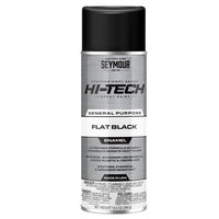 FLAT BLACK HI-TECH ENAMEL SPRAY PAINT 16OZ CAN 12 OZ FILL