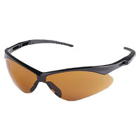 NEMESIS SAFETY GLASSES COPPER BLUE SHIELD LENS BLACK FRAME