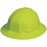 ERB SAFETY 19920 FULL BRIM HARD HAT TYPE 1 CLASS E HI-VIS LIME