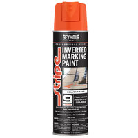 FLUORESCENT RED-ORANGE STRIPE 9-SERIES INVERTED GROUND SOLVENT BASE MARKING PAINT 20OZ CAN 170Z FILL