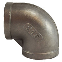 1/8 316 STAINLESS STEEL PIPE 90 DEGREE ELBOW