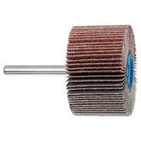 2 X 1 1/2 X 60 GRIT MOUNTED FLAP WHEEL 1/4 SHANK ALUMINUM OXIDE A