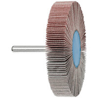 3 X 1/2 X 120 GRIT MOUNTED FLAP WHEEL 1/4 SHANK ALUMINUM OXIDE A