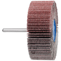 3 X 1 X 60 GRIT MOUNTED FLAP WHEEL 1/4 SHANK ALUMINUM OXIDE A