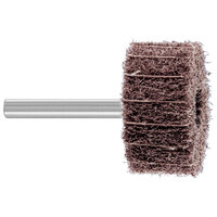 1 1/2 X 3/4 X 100 GRIT POLINOX MOUNTED FLAP WHEEL INTERLEAVED CONSTRUCTION 1/4 SHANK ALUMINUM OXIDE