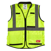 SAFETY VEST LIME ANSI AND CS CLASS 2 HI VIZ LARGE/XL