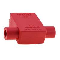 RED TERMINAL PROTECTOR FLAG CLAMP FITS 1 & 2 AWG