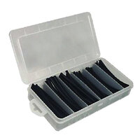 DUAL WALL ADHESIVE LINED BLACK HEAT SHRINK TUBING BOX KIT 2:1 HEAT SHRINK RATIO