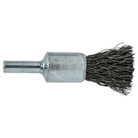 1/2 X .014 CARBON STEEL CRIMPED SHANK MOUNTED WIRE END BRUSH 1/4 SHANK