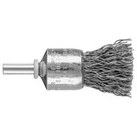 3/4 X .020 CARBON STEEL CRIMPED SHANK MOUNTED WIRE END BRUSH 1/4 SHANK