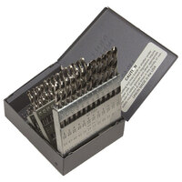 60 PIECE TYPE 240-UB HSS BLACK & GOLD PREMIUM 135 DEGREE SPLIT POINT JOBBER LENGTH DRILL BIT INDEX